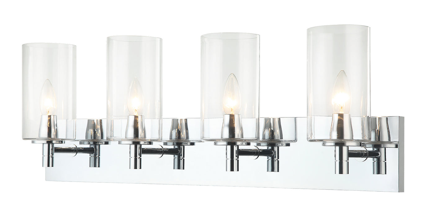 Matteo Lighting S04904CHCL Four Light Wall Sconce, Chrome