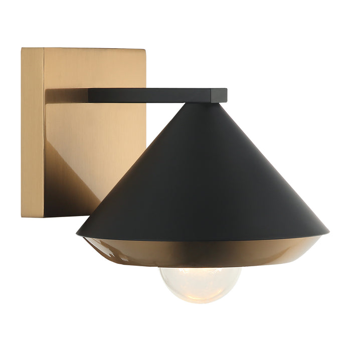 Matteo Lighting S06801MBAG One Light Wall Sconce, Matte Black