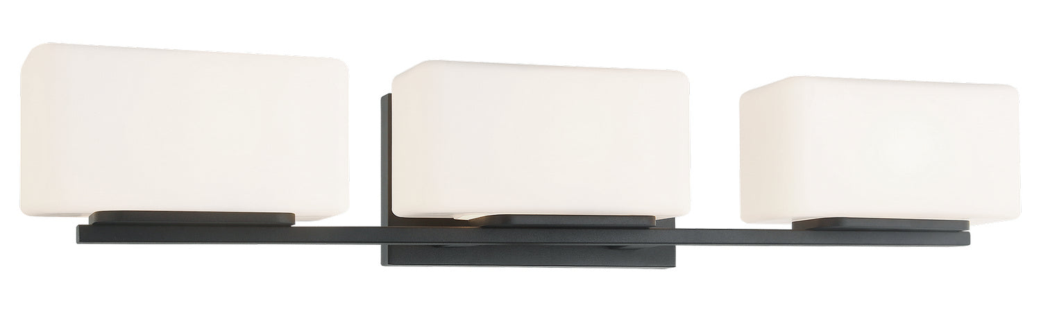 Matteo Lighting S10803MB Three Light Wall Sconce, Matte Black