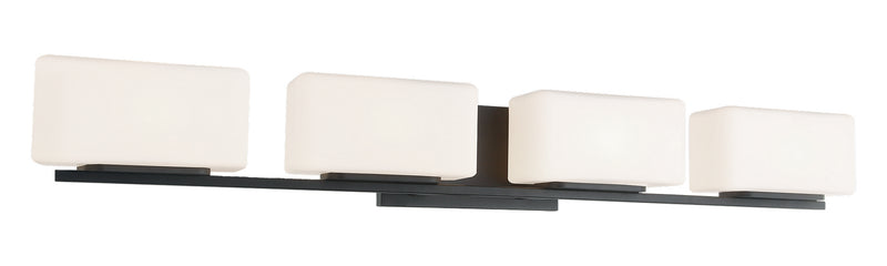 Matteo Lighting S10804MB Four Light Wall Sconce, Matte Black