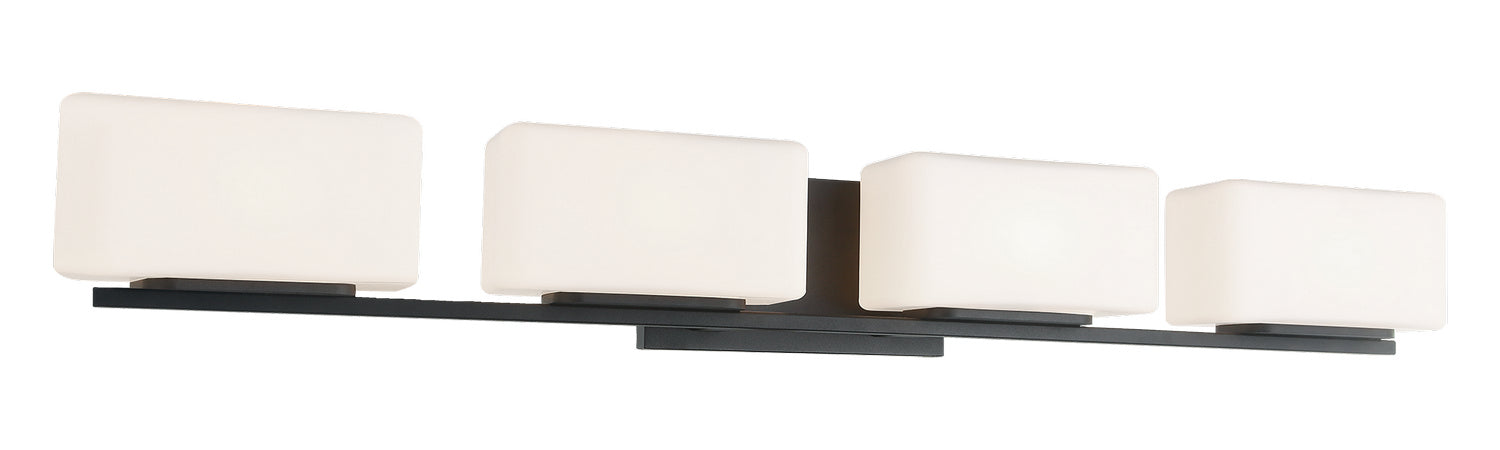 Matteo Lighting S10804MB Four Light Wall Sconce, Matte Black