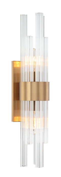 Matteo Lighting W66912AG Two Light Wall Sconce, Aged Gold Brass