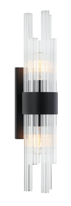 Matteo Lighting W66912MB Two Light Wall Sconce, Matte Black