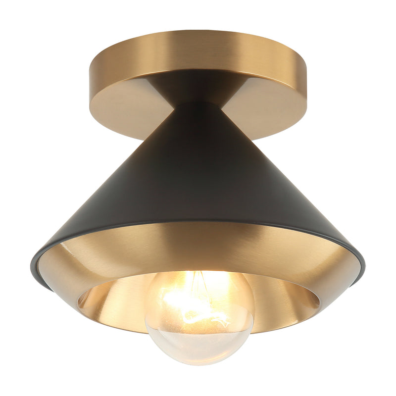 Matteo Lighting X06801MBAG One Light Ceiling Mount, Matte Black