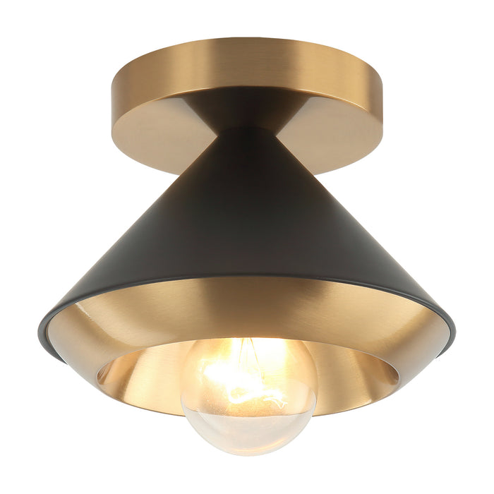Matteo Lighting X06801MBAG One Light Ceiling Mount, Matte Black