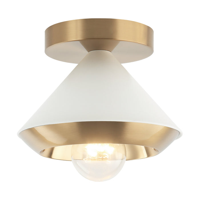 Matteo Lighting X06801WHAG One Light Ceiling Mount, White