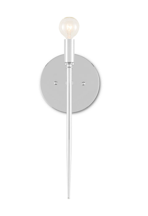 Currey and Company 5800-0008 One Light Wall Sconce, Polished Nickel