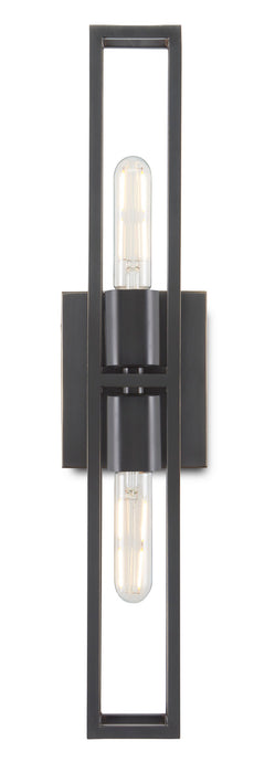 Currey and Company 5800-0021 Two Light Wall Sconce, Oil Rubbed Bronze