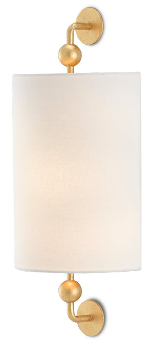 Currey and Company 5900-0031 One Light Wall Sconce, Contemporary Gold Leaf