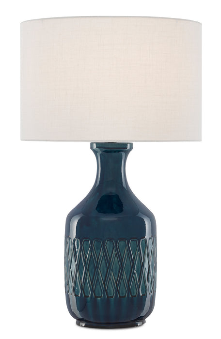 Currey and Company 6000-0515 One Light Table Lamp, Ocean Blue