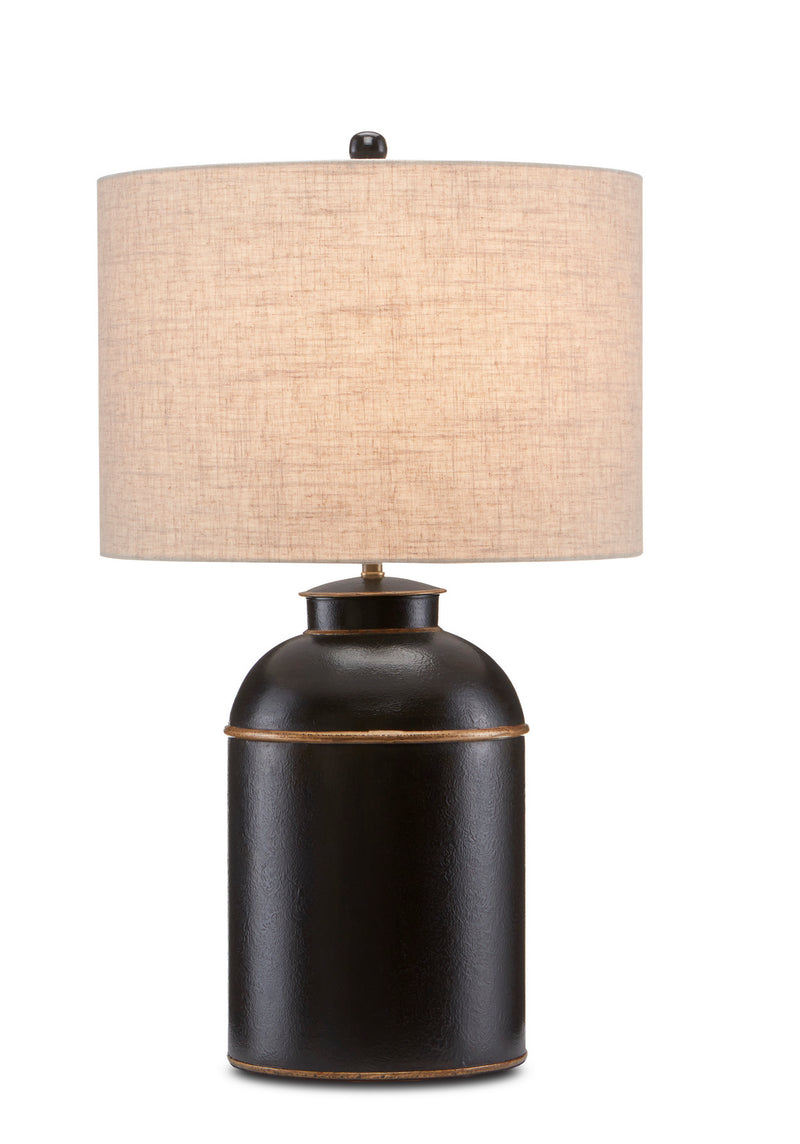 Currey and Company 6000-0703 One Light Table Lamp, Black/Gold