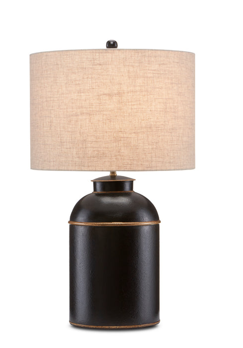 Currey and Company 6000-0703 One Light Table Lamp, Black/Gold
