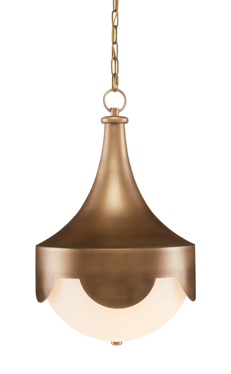 Currey and Company 9000-0773 LED Pendant, Antique Brass