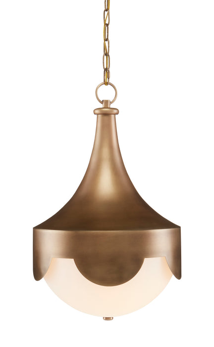 Currey and Company 9000-0773 LED Pendant, Antique Brass
