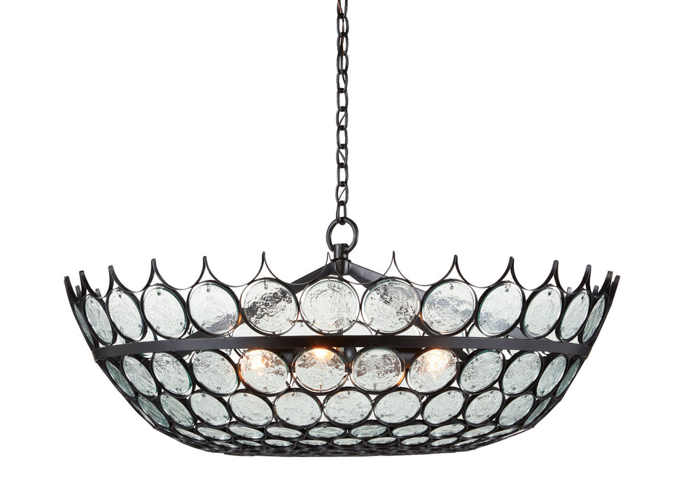 Currey and Company 9000-0879 Three Light Chandelier, Bronze