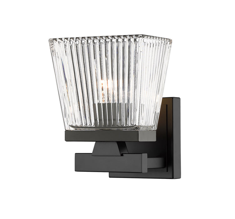 Z-Lite 1936-1S-MB One Light Wall Sconce, Matte Black
