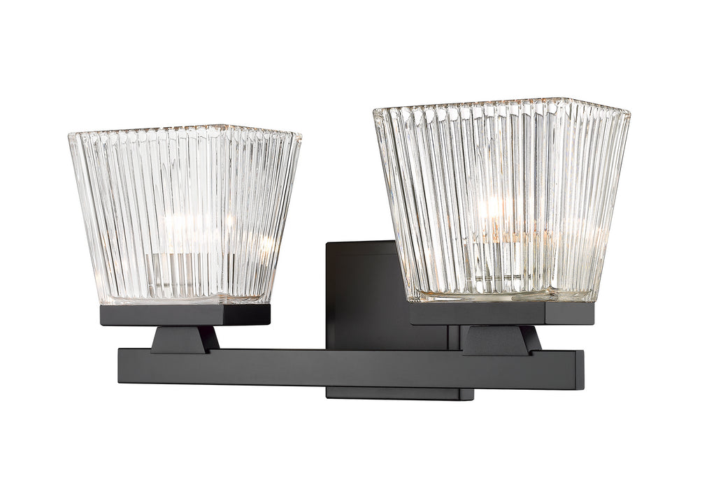 Z-Lite 1936-2V-MB Two Light Vanity, Matte Black