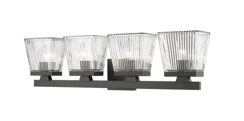 Z-Lite 1936-4V-MB Four Light Vanity, Matte Black
