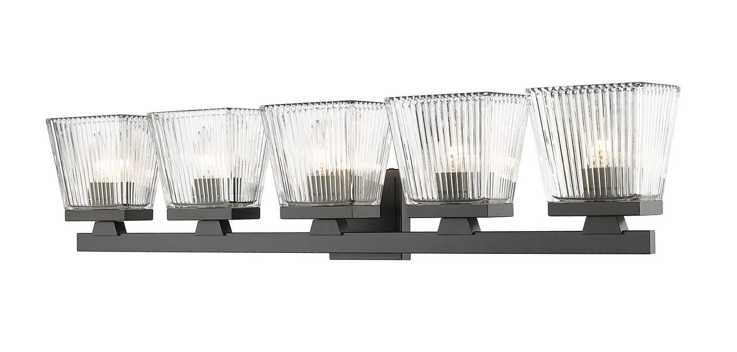 Z-Lite 1936-5V-MB Five Light Vanity, Matte Black
