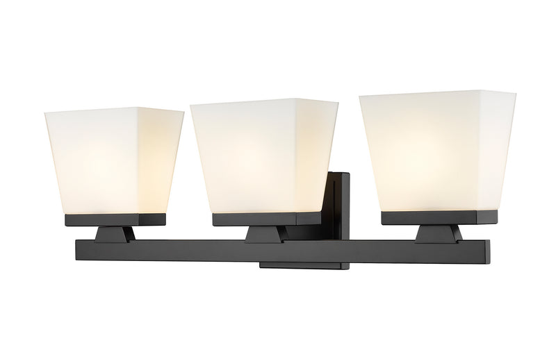 Z-Lite 1937-3V-MB Three Light Vanity, Matte Black