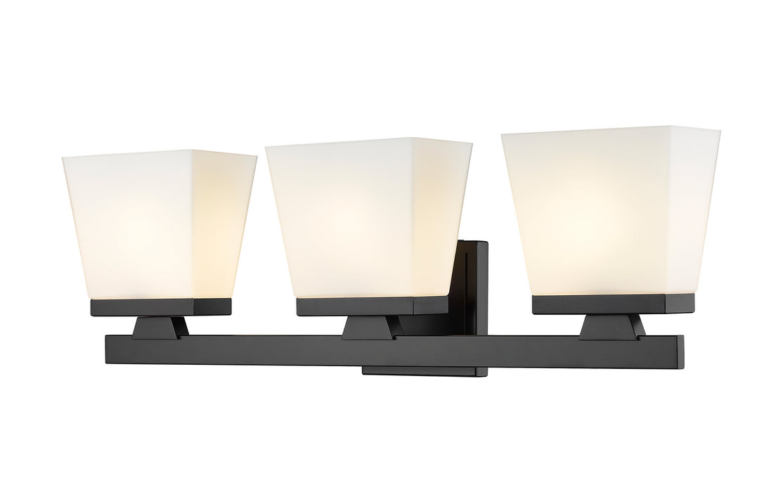 Z-Lite 1937-3V-MB Three Light Vanity, Matte Black
