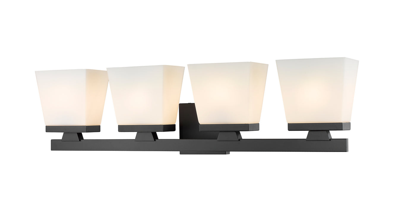 Z-Lite 1937-4V-MB Four Light Vanity, Matte Black