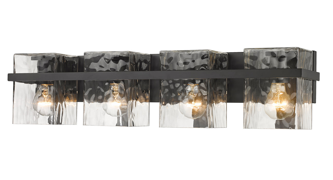 Z-Lite 1938-4V-MB Four Light Vanity, Matte Black