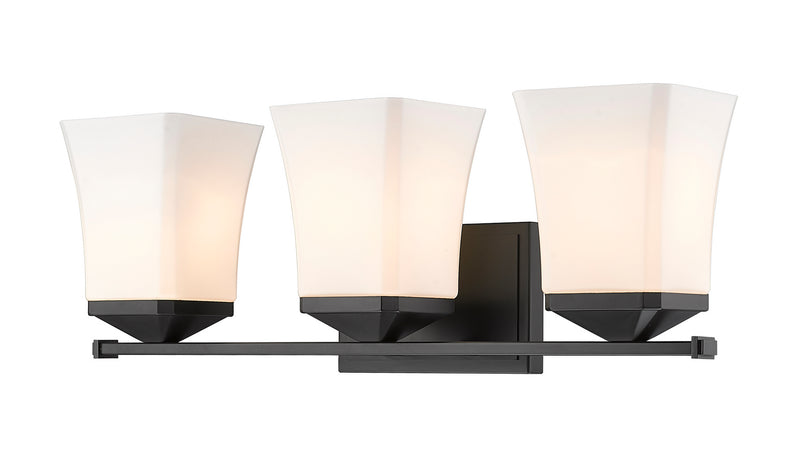Z-Lite 1939-3V-MB Three Light Vanity, Matte Black