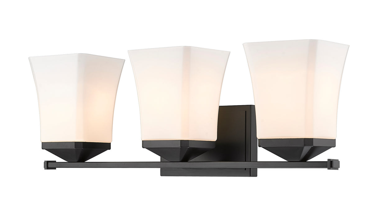 Z-Lite 1939-3V-MB Three Light Vanity, Matte Black