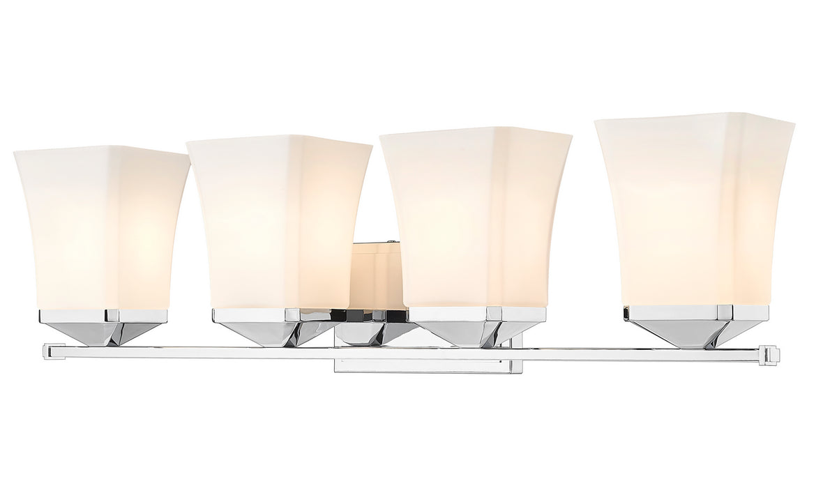 Z-Lite 1939-4V-CH Four Light Vanity, Chrome