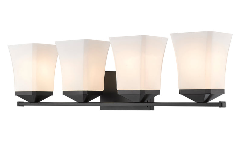 Z-Lite 1939-4V-MB Four Light Vanity, Matte Black
