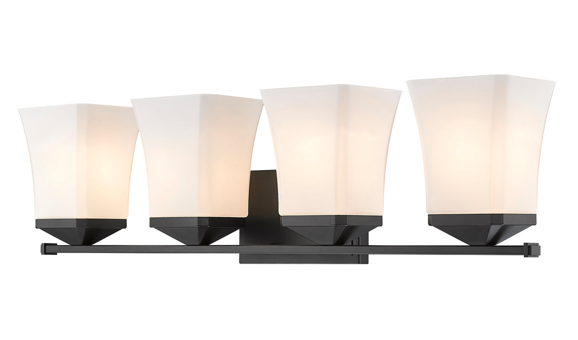 Z-Lite 1939-4V-MB Four Light Vanity, Matte Black