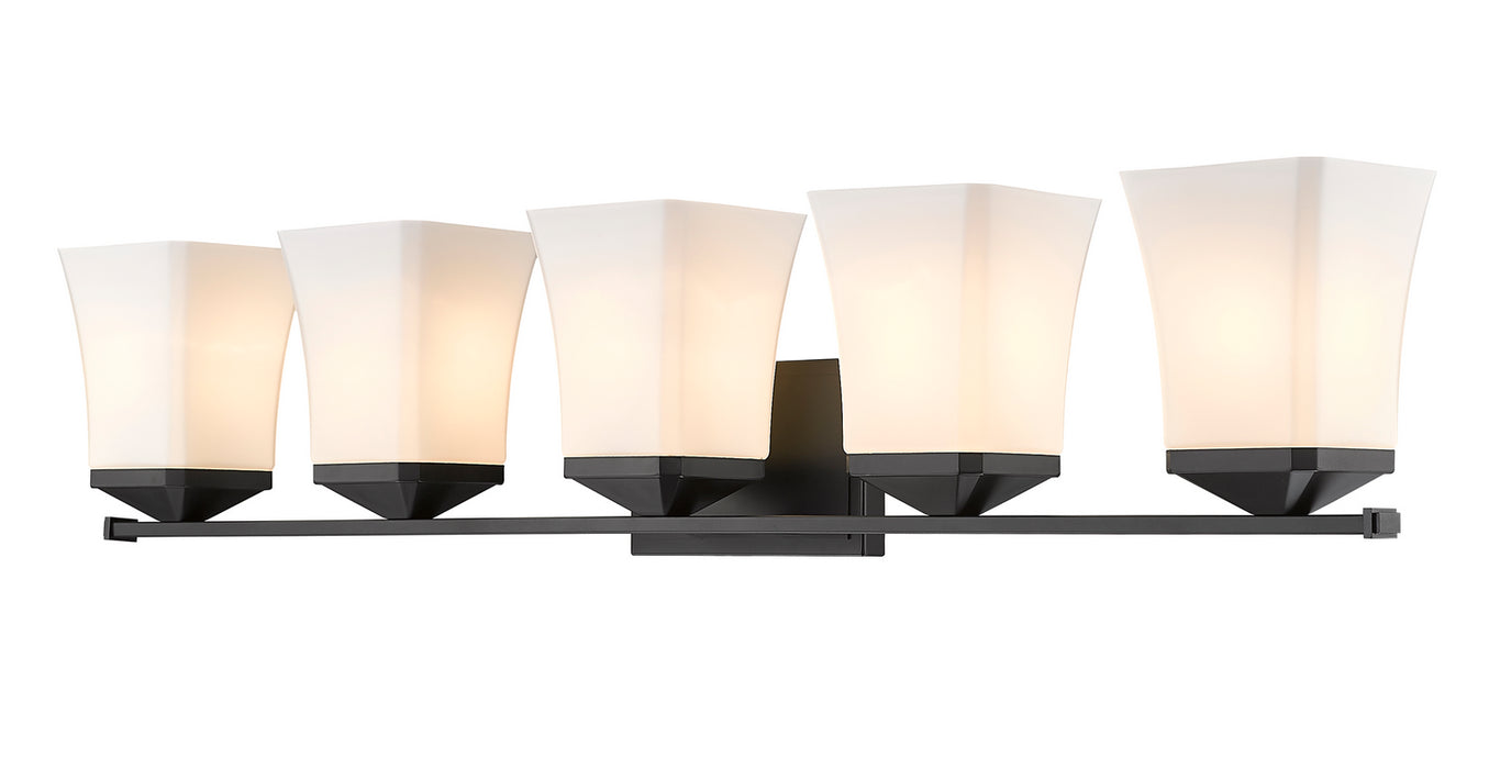 Z-Lite 1939-5V-MB Five Light Vanity, Matte Black
