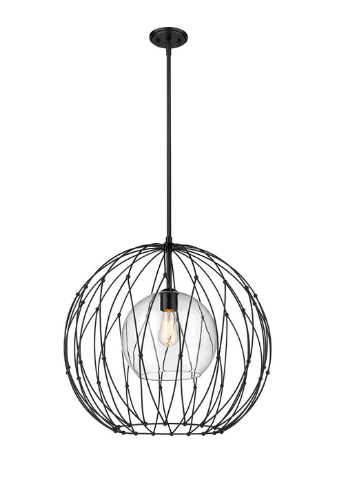 Z-Lite 1940P24-MB One Light Pendant, Matte Black