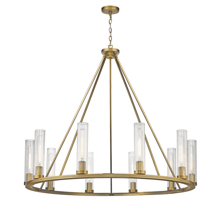 Z-Lite 3031-10RB Ten Light Chandelier, Rubbed Brass