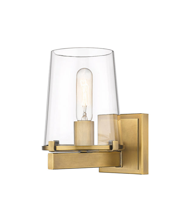 Z-Lite 3032-1V-RB One Light Wall Sconce, Rubbed Brass