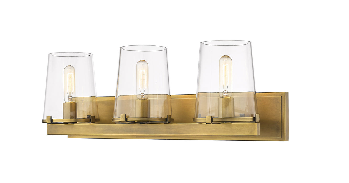 Z-Lite 3032-3V-RB Three Light Vanity, Rubbed Brass