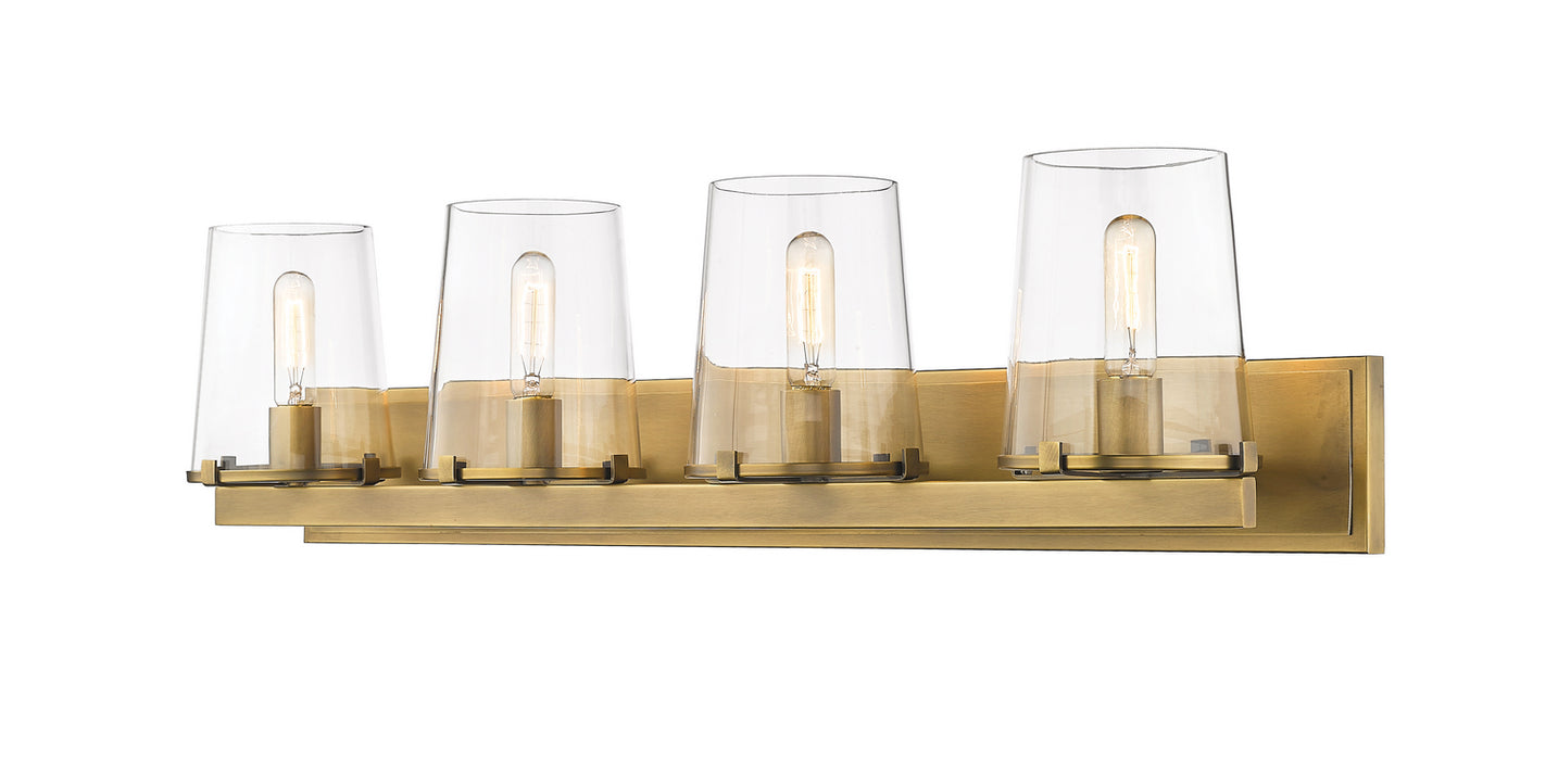 Z-Lite 3032-4V-RB Four Light Vanity, Rubbed Brass