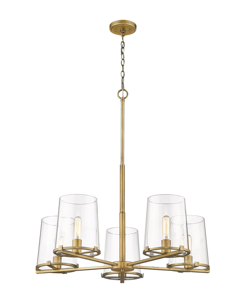Z-Lite 3032-5RB Five Light Chandelier, Rubbed Brass