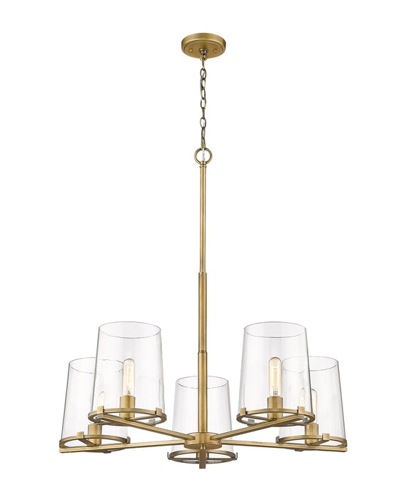 Z-Lite 3032-5RB Five Light Chandelier, Rubbed Brass