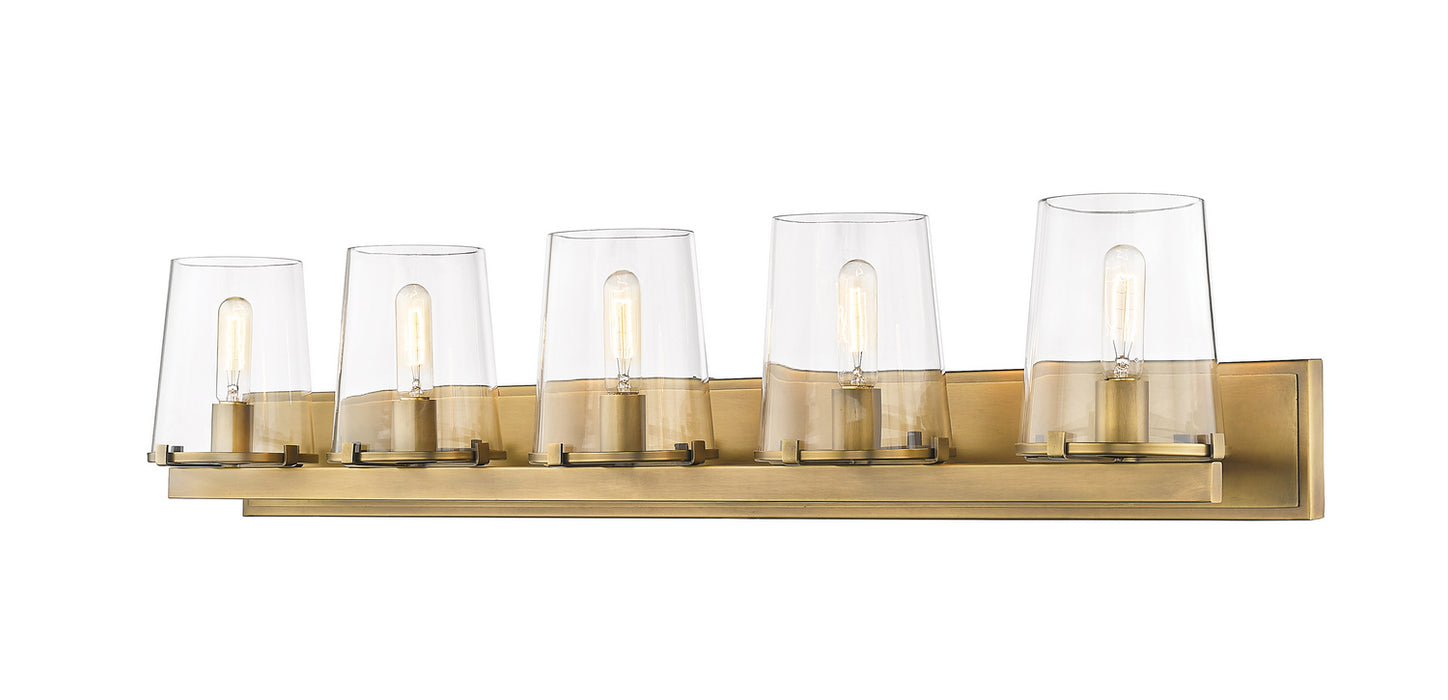 Z-Lite 3032-5V-RB Five Light Vanity, Rubbed Brass