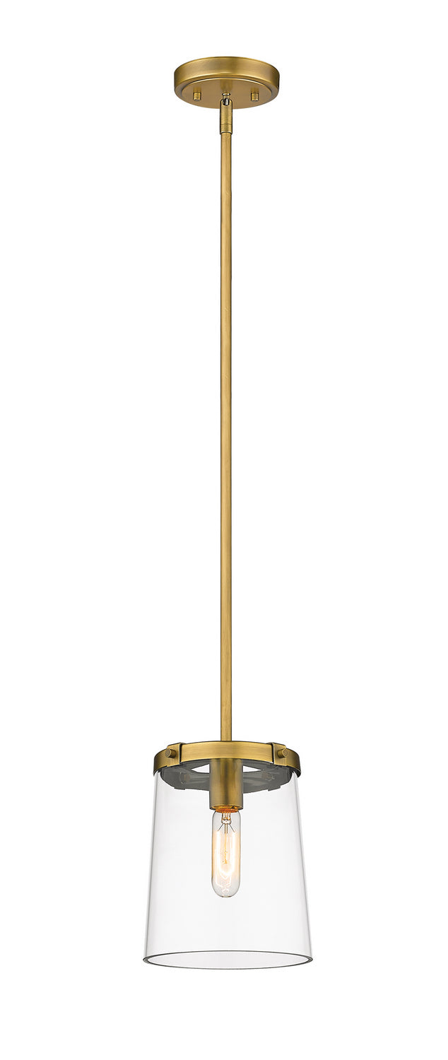 Z-Lite 3032MP-RB One Light Pendant, Rubbed Brass