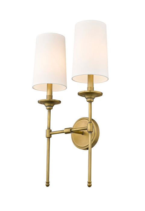 Z-Lite 3033-2S-RB Two Light Wall Sconce, Rubbed Brass