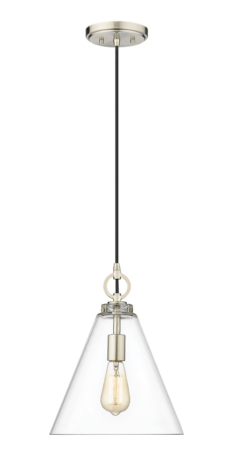 Z-Lite 3034P11-BN One Light Pendant, Brushed Nickel