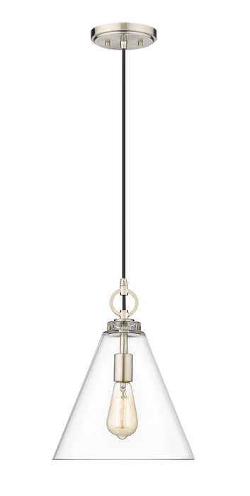 Z-Lite 3034P11-BN One Light Pendant, Brushed Nickel