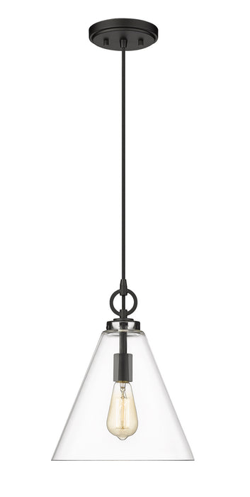 Z-Lite 3034P11-MB One Light Pendant, Matte Black