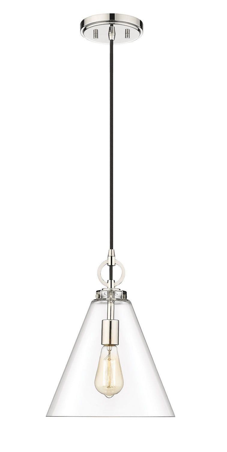 Z-Lite 3034P11-PN One Light Pendant, Polished Nickel