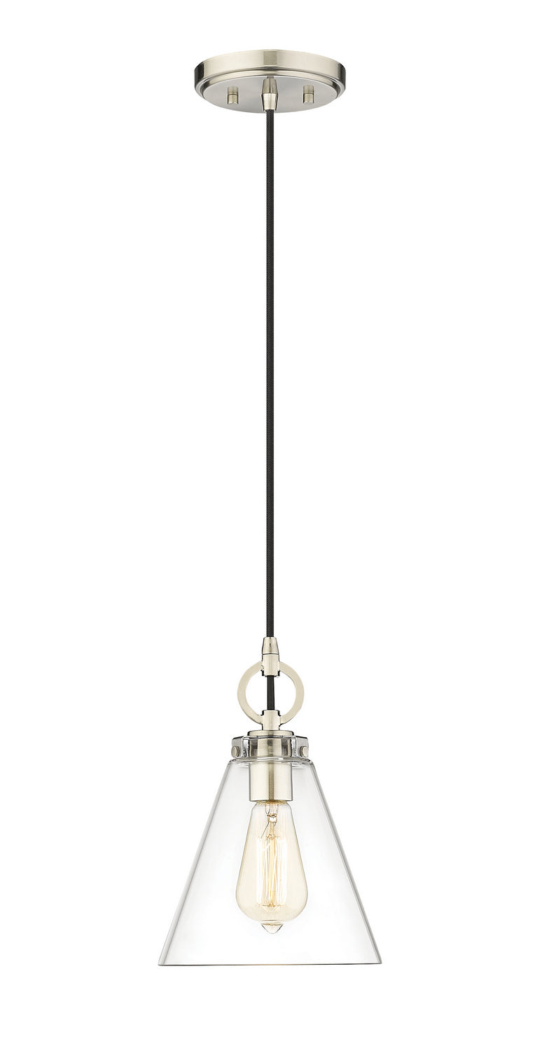 Z-Lite 3034P8-BN One Light Pendant, Brushed Nickel