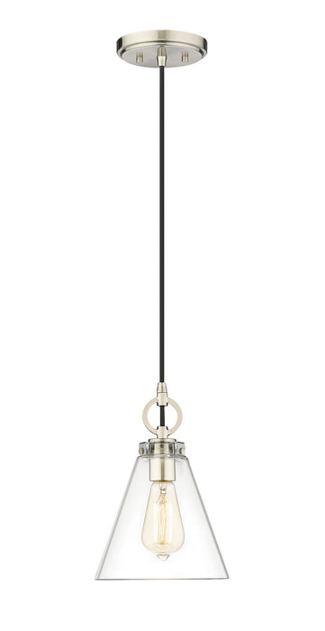 Z-Lite 3034P8-BN One Light Pendant, Brushed Nickel