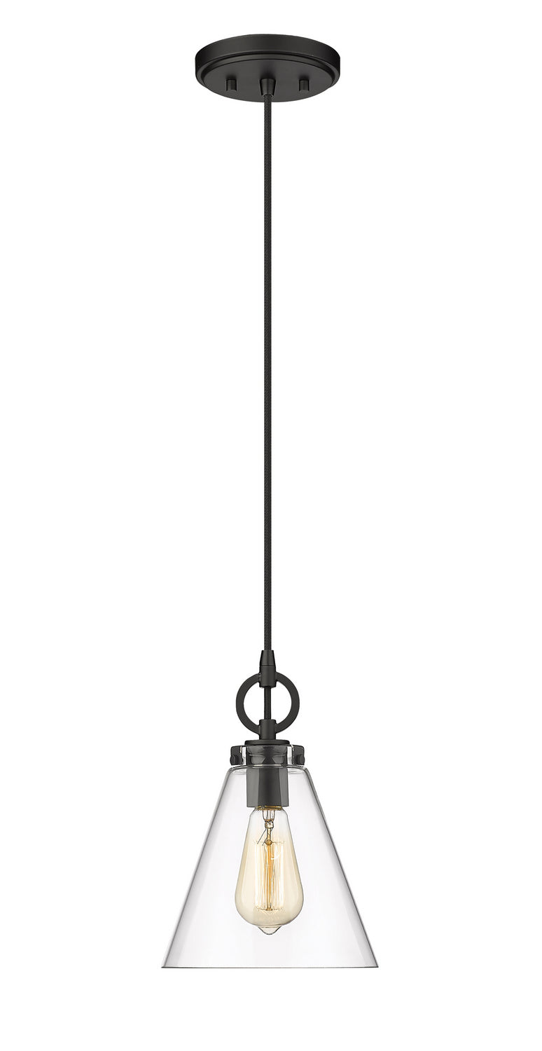 Z-Lite 3034P8-MB One Light Pendant, Matte Black